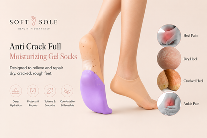 HydraHeel Intensive Moisturizing Gel Socks for Deep Heel Repair