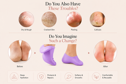 HydraHeel Intensive Moisturizing Gel Socks for Deep Heel Repair