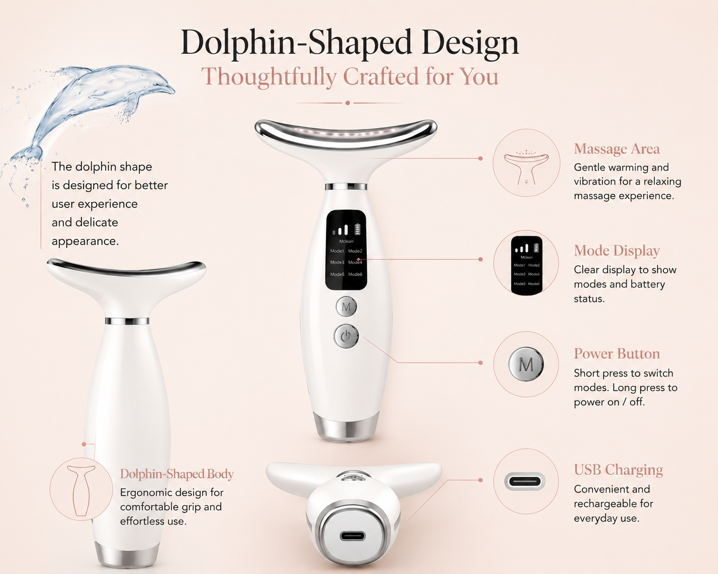 LED Light Therapy Facial Wand – Skin Rejuvenation Device for At-Home Skincare