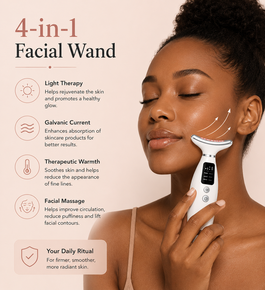 LED Light Therapy Facial Wand – Skin Rejuvenation Device for At-Home Skincare